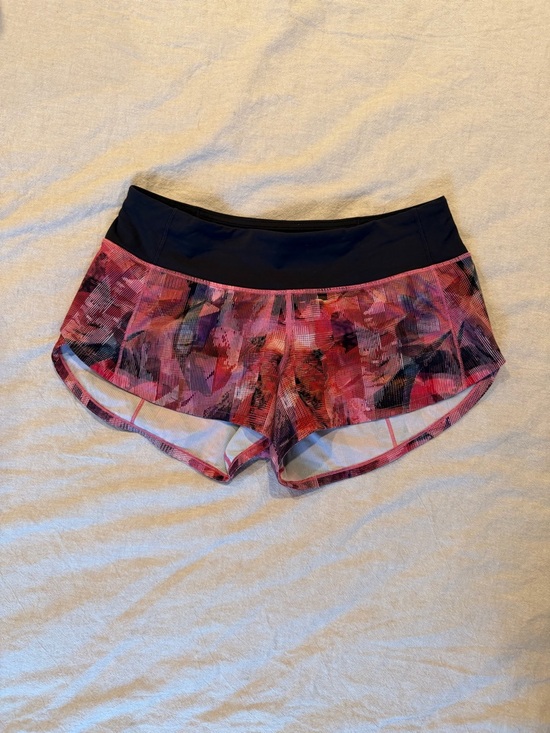 lululemon athletica Pants - Lululemon Pink Abstract Print Women's Performance Running Shorts 4